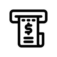 invoice line icon. Clean and minimalist icon for websites and mobile apps. vector
