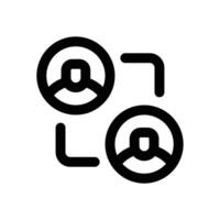business collaboration line icon. Clean and minimalist icon for websites and mobile apps. vector