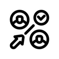 interaction line icon. Clean and minimalist icon for websites and mobile apps. vector