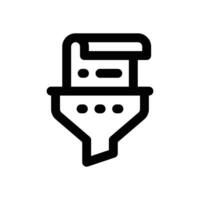 funnel line icon. Clean and minimalist icon for websites and mobile apps. vector