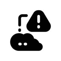 warning glyph icon. Strong and solid icon for websites and mobile apps. vector