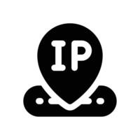 ip address glyph icon. Strong and solid icon for websites and mobile apps. vector