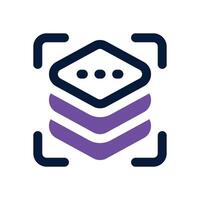 layer dual tone icon. Sleek and modern icon for websites and mobile apps. vector