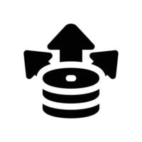 flexible funding glyph icon. Strong and solid icon for websites and mobile apps. vector