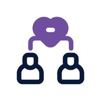 public relation dual tone icon. Sleek and modern icon for websites and mobile apps. vector