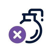 bomb dual tone icon. Sleek and modern icon for websites and mobile apps. vector