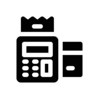 pos terminal glyph icon. Strong and solid icon for websites and mobile apps. vector