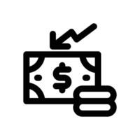 depreciation line icon. Clean and minimalist icon for websites and mobile apps. vector