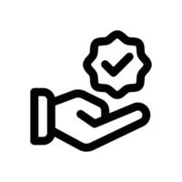 benefit line icon. Clean and minimalist icon for websites and mobile apps. vector