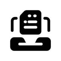 data collection glyph icon. Strong and solid icon for websites and mobile apps. vector