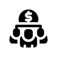 team sales glyph icon. Strong and solid icon for websites and mobile apps. vector