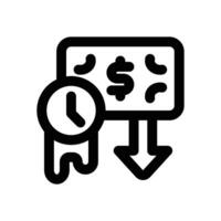 term loan line icon. Clean and minimalist icon for websites and mobile apps. vector