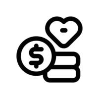 financial health line icon. Clean and minimalist icon for websites and mobile apps. vector