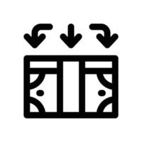 cash flow line icon. Clean and minimalist icon for websites and mobile apps. vector