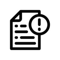 file alert line icon. Clean and minimalist icon for websites and mobile apps. vector