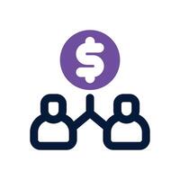 mutual fund dual tone icon. Sleek and modern icon for websites, mobile apps, marketing materials, and corporate design. Fully scalable and ready to use. vector