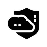 shield glyph icon. Strong and solid icon for websites, mobile interfaces, presentations, and visual branding. High quality and easy to edit. vector