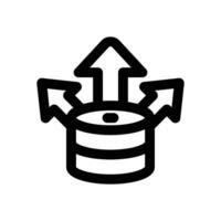 flexible funding line icon. Clean and minimalist icon for websites and mobile apps. vector