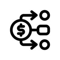 diversification line icon. Clean and minimalist icon for websites, mobile apps, presentations, and logos. Fully scalable and customizable for any project. vector