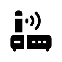 wifi router glyph icon. Strong and solid icon for websites and mobile apps. vector