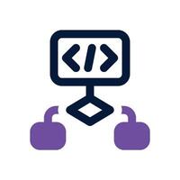 algorithm dual tone icon. Sleek and modern icon for websites and mobile apps. vector