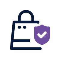 online shop dual tone icon. Sleek and modern icon for websites and mobile apps. vector