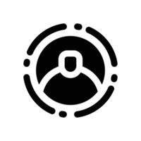 contributor glyph icon. Strong and solid icon for websites and mobile apps. vector