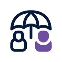 insurance dual tone icon. Sleek and modern icon for websites and mobile apps. vector