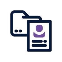 portfolio dual tone icon. Sleek and modern icon for websites and mobile apps. vector