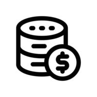 financial database line icon. Clean and minimalist icon for websites and mobile apps. vector