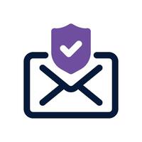 email security dual tone icon. Sleek and modern icon for websites and mobile apps. vector