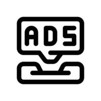 ads line icon. Clean and minimalist icon for websites and mobile apps. vector