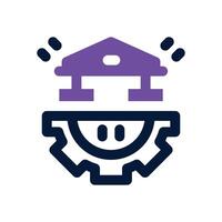 banking system dual tone icon. Sleek and modern icon for websites and mobile apps. vector