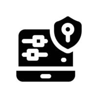 security market glyph icon. Strong and solid icon for websites and mobile apps. vector