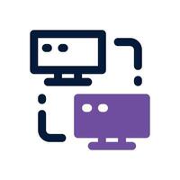 local network dual tone icon. Sleek and modern icon for websites and mobile apps. vector