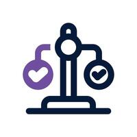 stability dual tone icon. Sleek and modern icon for websites and mobile apps. vector