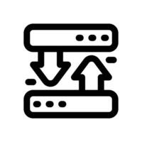 hosting transfer line icon. Clean and minimalist icon for websites and mobile apps. vector