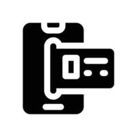 online payment glyph icon. Strong and solid icon for websites and mobile apps. vector