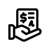 cash report line icon. Clean and minimalist icon for websites and mobile apps. vector