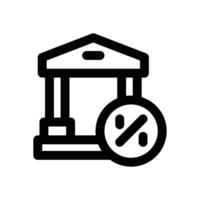 bank line icon. Clean and minimalist icon for websites and mobile apps. vector