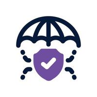 insurtech dual tone icon. Sleek and modern icon for websites and mobile apps. vector