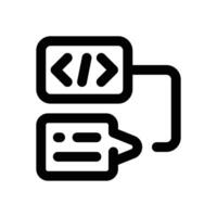 coding line icon. Clean and minimalist icon for websites and mobile apps. vector