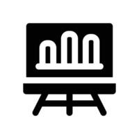 presentation glyph icon. Strong and solid icon for websites and mobile apps. vector