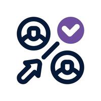 interaction dual tone icon. Sleek and modern icon for websites and mobile apps. vector
