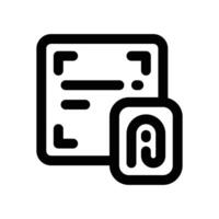 fingerprint line icon. Clean and minimalist icon for websites and mobile apps. vector