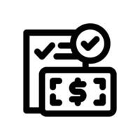 payment plan line icon. Clean and minimalist icon for websites and mobile apps. vector