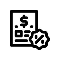 tax free line icon. Clean and minimalist icon for websites and mobile apps. vector