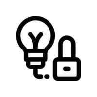 intellectual property line icon. Clean and minimalist icon for websites and mobile apps. vector