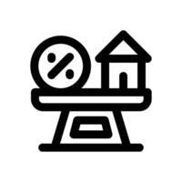 loan to value line icon. Clean and minimalist icon for websites and mobile apps. vector