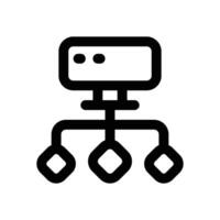 computer server line icon. Clean and minimalist icon for websites and mobile apps. vector